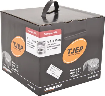 Produktbild von 2,1x30mm Ring feuerverzinkt MX Coilnägel für Tjep MX-50 Senco SCN34 Coilnagler 3,2M