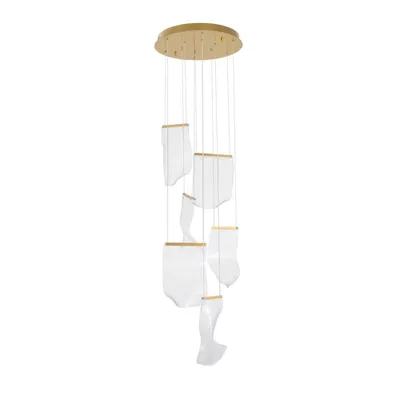 Produktbild von Nova Luce SIDERNO LED Pendelleuchte Gold 39W Warmweiss 150x48cm 9054442