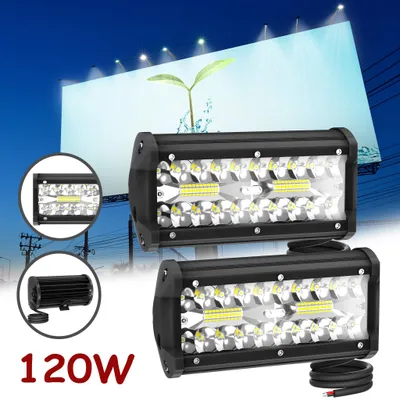 Obrázek produktu pro YRADIN, 8 kusů LED pracovních světel, 120W, studená bílá barva, doplňkové osvětlení, široké osvětlení pro terénní vozidla, traktory a další vozidla