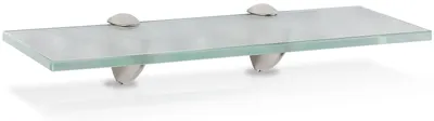 Produktbild von Peviasot Glasregal Wandregal 40 x 10 x 0,8 cm, Milchglas Glasboden mit Halterungen, Badregal Ablage Hängeregal für Bad, Küche & Wohnzimmer