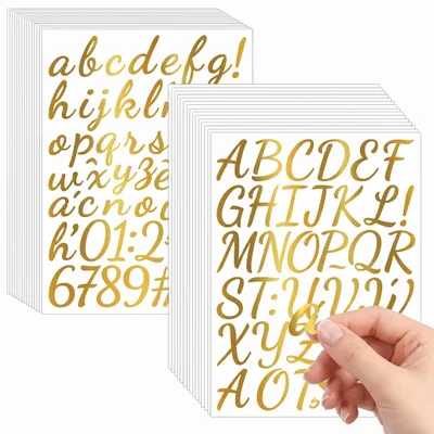 Goldene Buchstabenaufkleber, 2,5 cm, 1590 Stück