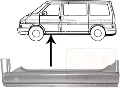 Immagine prodotto di VAN WEZEL Piastra anteriore sinistra della soglia della porta (5874101) per VW Transporter T4 |