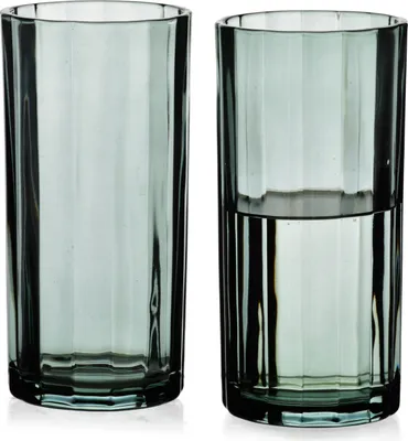 Produktbild von Trinkgläser-Set Sodaglas Elise Stripes 7x7x15 cm Grün 4 Stück 360 ml