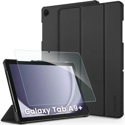Immagine prodotto di Custodia protettiva con pellicola protettiva per tablet Samsung Galaxy Tab A9+ Plus da 11 pollici, modello 2023, colore nero