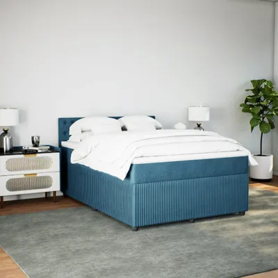 Immagine prodotto di Giroletto a Molle con Materasso Blu 140x200 cm in Velluto