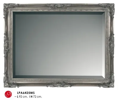Image de Casa Padrino Miroir mural baroque argenté H 92 cm L 72 cm - Noble et somptueux - Miroir argenté