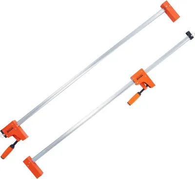 Obrázek produktu pro Svěrky pro zpracování dřeva, sada 2 ks 50" paralelních svorek, svěrka typu F s nosností 1100 liber, rovnoměrný tlak, vysoce pevný plast a uhlíková ocel, svěrky na dřevo pro zpracování dřeva a kovů
