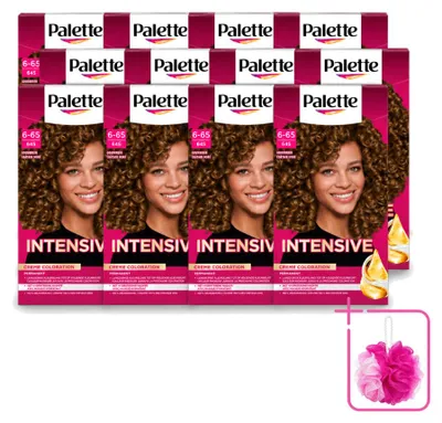 Productafbeelding van 12 x Schwarzkopf Poly Palette haarkleuring 6-65 Goudbruin - 115 ml - Voordeelpakket - 12 stuks