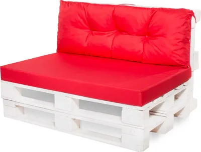 Obrázok produktu pre Sada vankúšov na palety 120x50 podsedák, a chrbtový vankúš 120x50cm | Paletove vankúše | Paletový vankúš èervený | Euro paletový vankúš-Mix