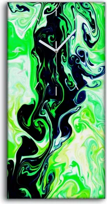 Produktbild von Küchenuhr Bürouhr Leinwand Uhr Geräuschlos 30x60 Malerei Abstrakte Kunst - weiße Hände