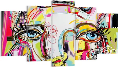 Produktbild von Bild auf Leinwand - Leinwandbild - Abstraktion modern - 160x85cm - Wand Bild - Wanddeko - Leinwanddruck - Bilder - Kunstdruck - Wanddekoration - Leinwand bilder - Wandkunst - EA160x85-4011
