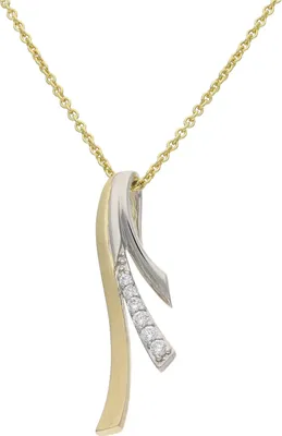 Produktbild von JuwelmaLux Anhänger 333/000 (8 Karat) Gold und Weißgold mit synth. Zirkonia JL10-02-3350