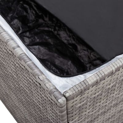 vidaXL Gartenbox Poly Rattan 100x50x50 cm Grau