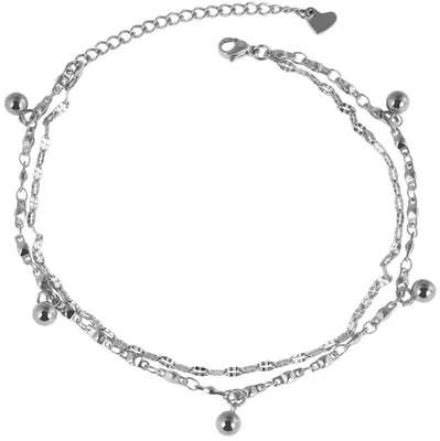 Produktbild von Edelstahl Fußkettchen, goldfarben, Länge 23cm + 5cm