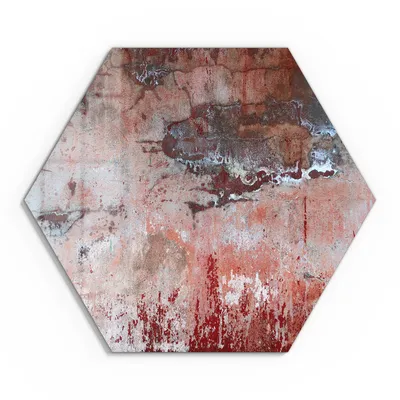 Produktbild von DEQORI Glasbild Echtglas 40x35 cm 'Roter Zerfall' Wandbild Bild modern Deko
