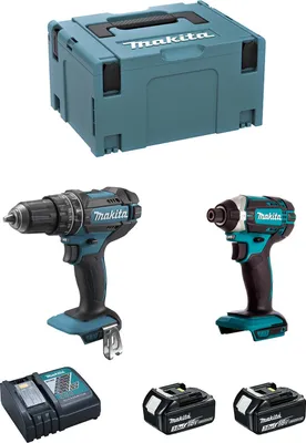 Produktbild von MAKITA Kit DLX2131RFJ (DHP482 + DTD152 + 2 x 3,0 Ah + DC18RC + MAKPAC 3)