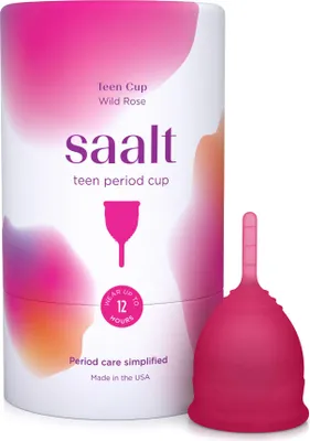 Produktbild von Saalt Teen Menstruationstasse Rose - Weich und Flexibel