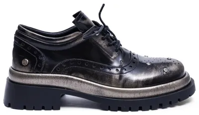 Produktbild von Damen Halbschuhe Schnürer aus Naturleder Schwarz Modell K772501001XXA