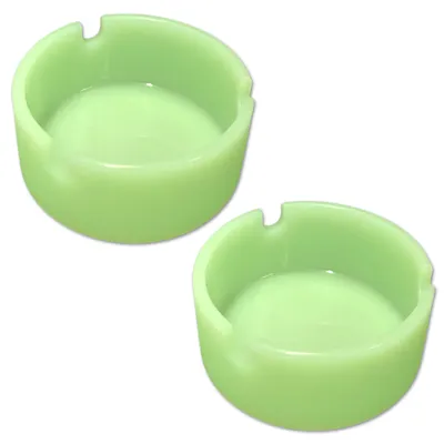 Immagine prodotto di Set da 2 posacenere luminosi | Posacenere da tavolo in silicone | Posacenere a forma di lumaca luminosa | Posacenere da tavolo per l'esterno | Posacenere rotondi