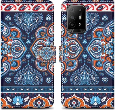 Produktbild von Cadorabo Schutzhülle für Oppo A94 5G Hülle Design Blau Handyhülle Schutzhülle Etui Magnetisch Case Cover