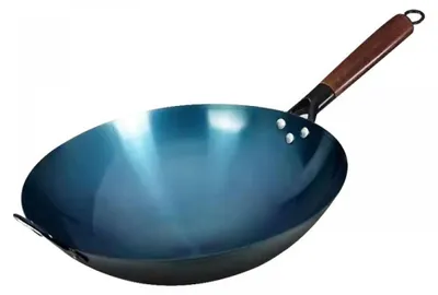 Obrázek produktu pro Litinovy wok s kulatym dnem, varnš¢ litinovš¢ wok pš¢nev pro domš¢cšª plynovšŠ sporš¢ky, wok bez poklice, wok bez rukojeti, 36 cm, ko?enš§nš¢
