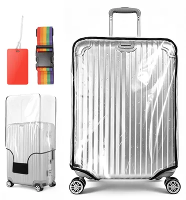 Imagen del producto de Funda protectora transparente para maletas, cubierta transparente, talla única, para equipaje de viaje