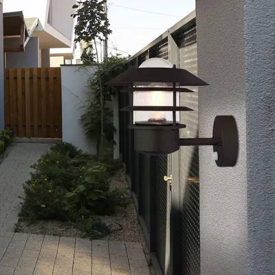 Produktbild von Elstead Helsingor Außen-Wandleuchte Sensor E27 24cm Schwarz IP44