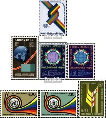 Produktbild von Briefmarken UNO - Genf 1976 Mi 56,57,58-59,60-61,62 (kompl.Ausg.) Jahrgang 1976 komplett postfrisch WFUNA