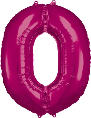 Obrázok produktu pre Fóliový balón číslo 0 ružový - 83 cm