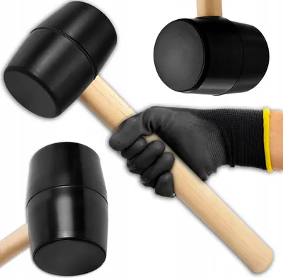 Produktbild von Kuketo | Gummihammer 340 g – Robuster Schonhammer Für Bau, Pflasterarbeiten & Metall – Schlagfest, Langlebig & Vielseitig Einsetzbar