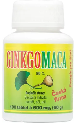 Obrázok produktu pre Ginkgo Maca - 600mg 100 tabliet