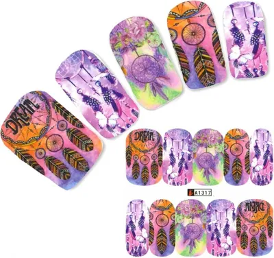 Produktbild von Tattoo Nail Traumfänger Federn Aufkleber Nagel Sticker