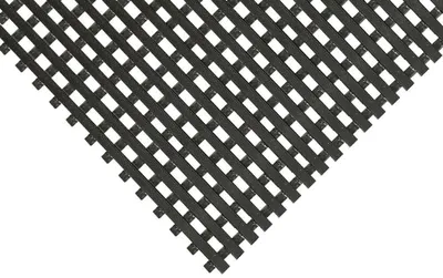 Produktbild von Arbeitsplatzmatte, PVC, gerippt, schwarz, LxB 10 m x 1,20 m