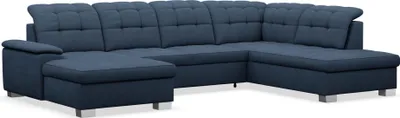 Produktbild von Selsey Jamaal - Wohnlandschaft mit Schlaffunktion und Stauraum, linksseitig, marineblau
