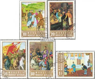 Produktbild von Briefmarken Mongolei 1973 Mi 768-772 (kompl.Ausg.) gestempelt D. Süchbaatar