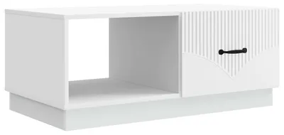 Image de Table basse Blanc 90 x 50 x 37 cm Bois d'ingénierie