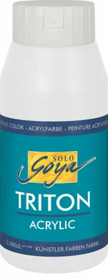 A white bottle of KREUL SOLO Goya TRITON acrylic paint.