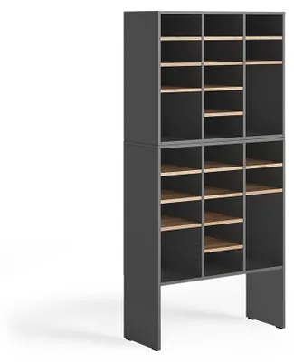 Immagine prodotto di Set di scarpiere Vicco Lysander Antracite/Rovere dorato 78.6 x 65.5 cm 2 parti, Model 62682