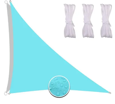 Image de Voile triangulaire d'ombrage, imperméable, dimensions 4x4x5,7 mètres, tissu Oxford