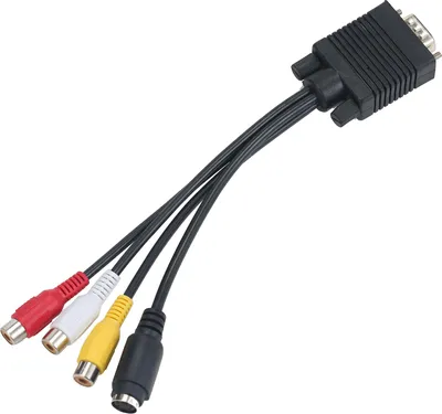 Obrázek produktu pro VGA na S-VIDEO 3 RCA TV AV konvertor kabel adaptér konektor Video Out S-Video