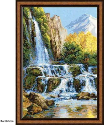 Immagine prodotto di Kit Riolis a punto croce contato Paesaggio con cascata