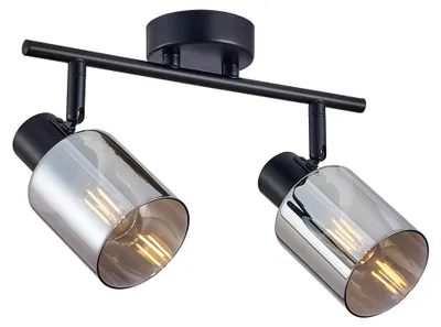 Zdjęcie produktu dla Reflektor sufitowy ruchomy Santia czarny 2xE14x40W metal wym:15x28x20cm IP20 Italux