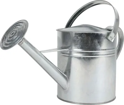 Produktbild von Zink Gießkanne mit Brausekopf silber - 5 Liter - Blumen Kanne für Innen und Außen