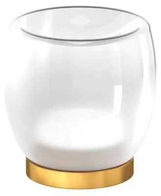 Produktbild von Moderne Deckenleuchte, Metall, Goldfarben, Glas, Weiß, 1 Licht, LED, 6W, warmweiß