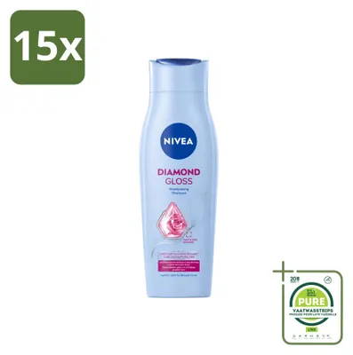 Produktbild von 15 x NIVEA Diamond Gloss Shampoo - 250 ml - Großpackung - 15 Stücke