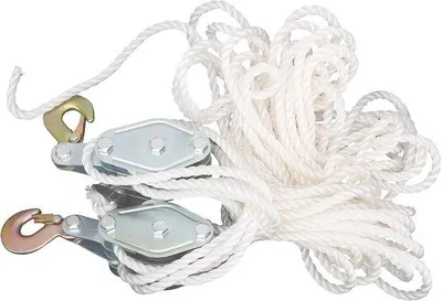 Produktbild von Profi-Takelrolle mit Seil und Haken für Schwerlasten - 2000 kg