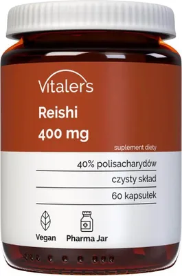 Immagine prodotto di Reishi 400 mg di Vitaler - 60 capsule, vegano, integratore alimentare per 2 mesi, senza conservanti, composizione pura