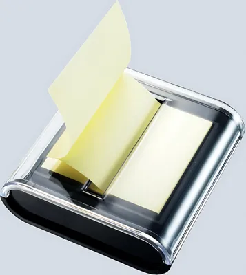 Produktbild von Spender für Z-Notes 75 x 75mm schwarz inkl. 1 Block mit 50 Blatt