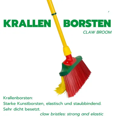 Obrázek produktu pro Novaliv sada košťat 30 cm dřevo s teleskopickou násadou zahnuté štětiny zahradní koště pouliční koště zametací koště koště na listí (4, koště s drápy)