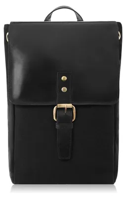Produktbild von Vintage-Rucksack für Frauen aus Leinwand und echtem Leder Paolo Peruzzi SI-04-BL